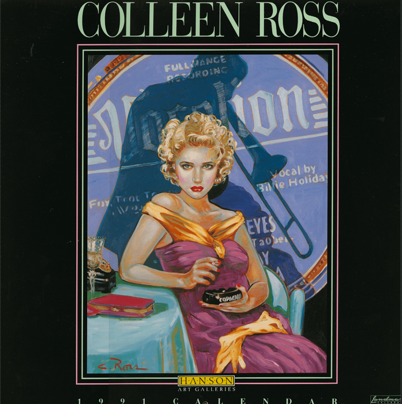 Colleen Ross Fine Art Gallery Memorabilia Colleen Ross Vintage 1990 Calendar