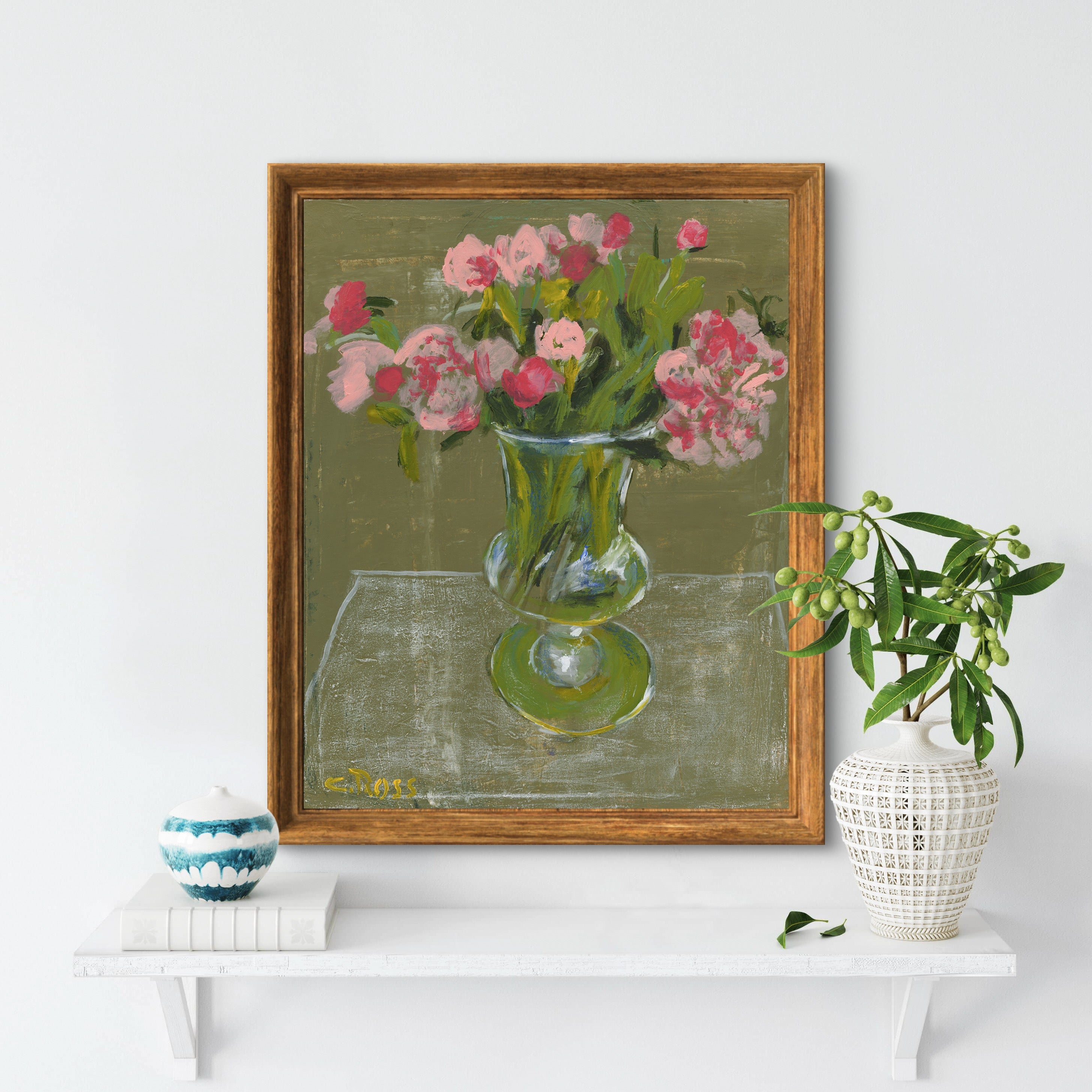 Colleen Ross Fine Art Gallery Paintings Blush and Verdure - Study