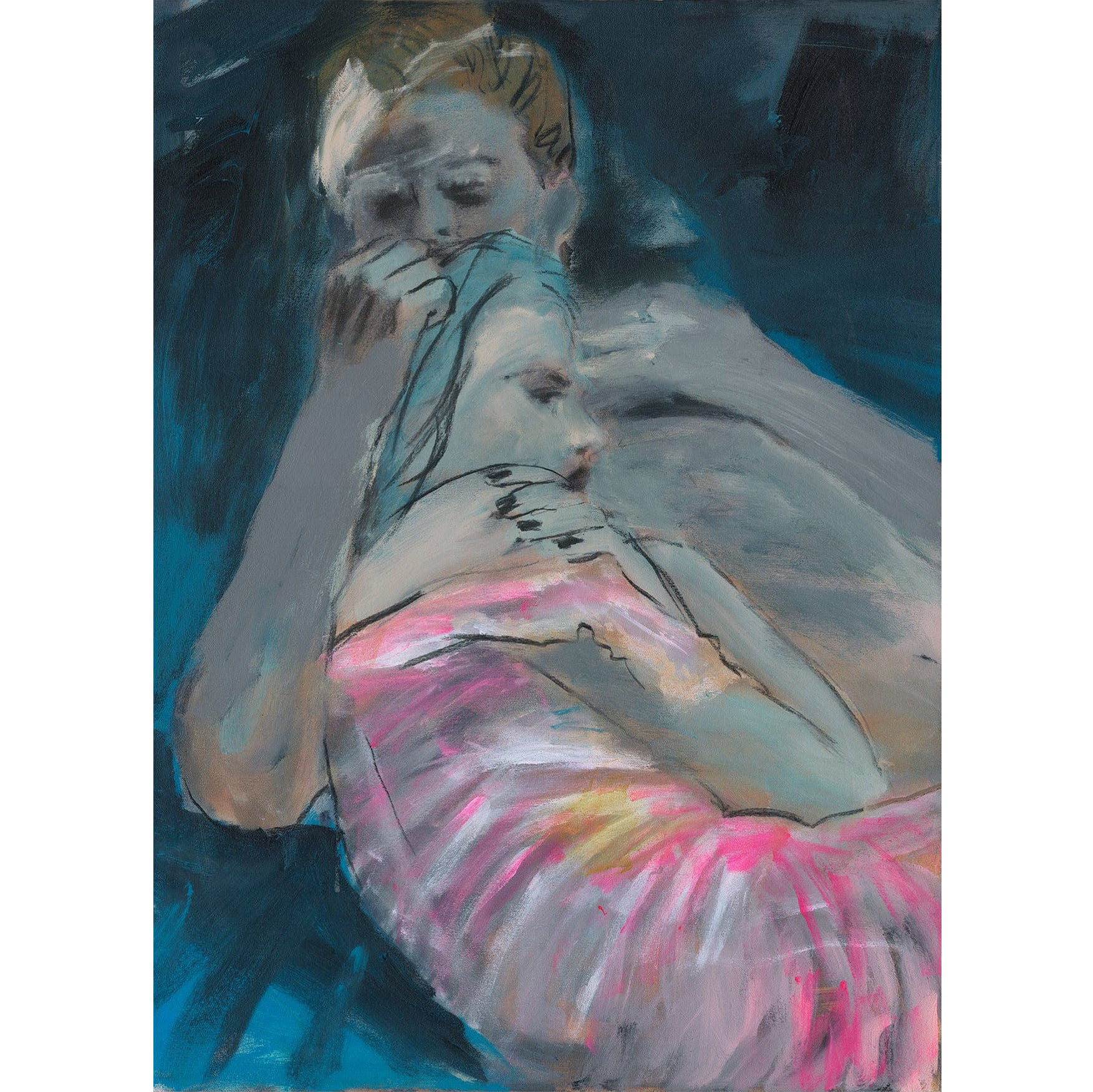 Colleen Ross Fine Art Gallery Paintings Hugs Sketch #1