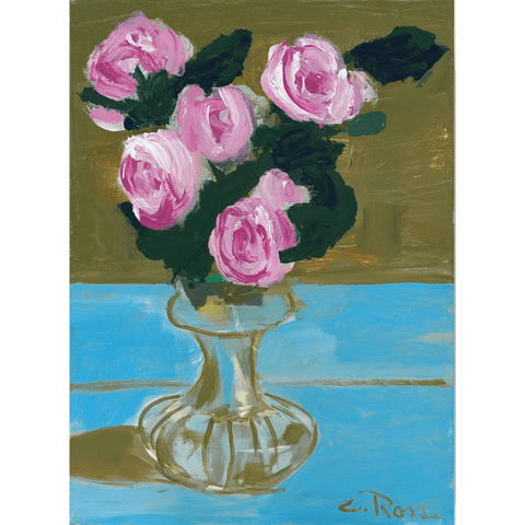 Roses on Blue