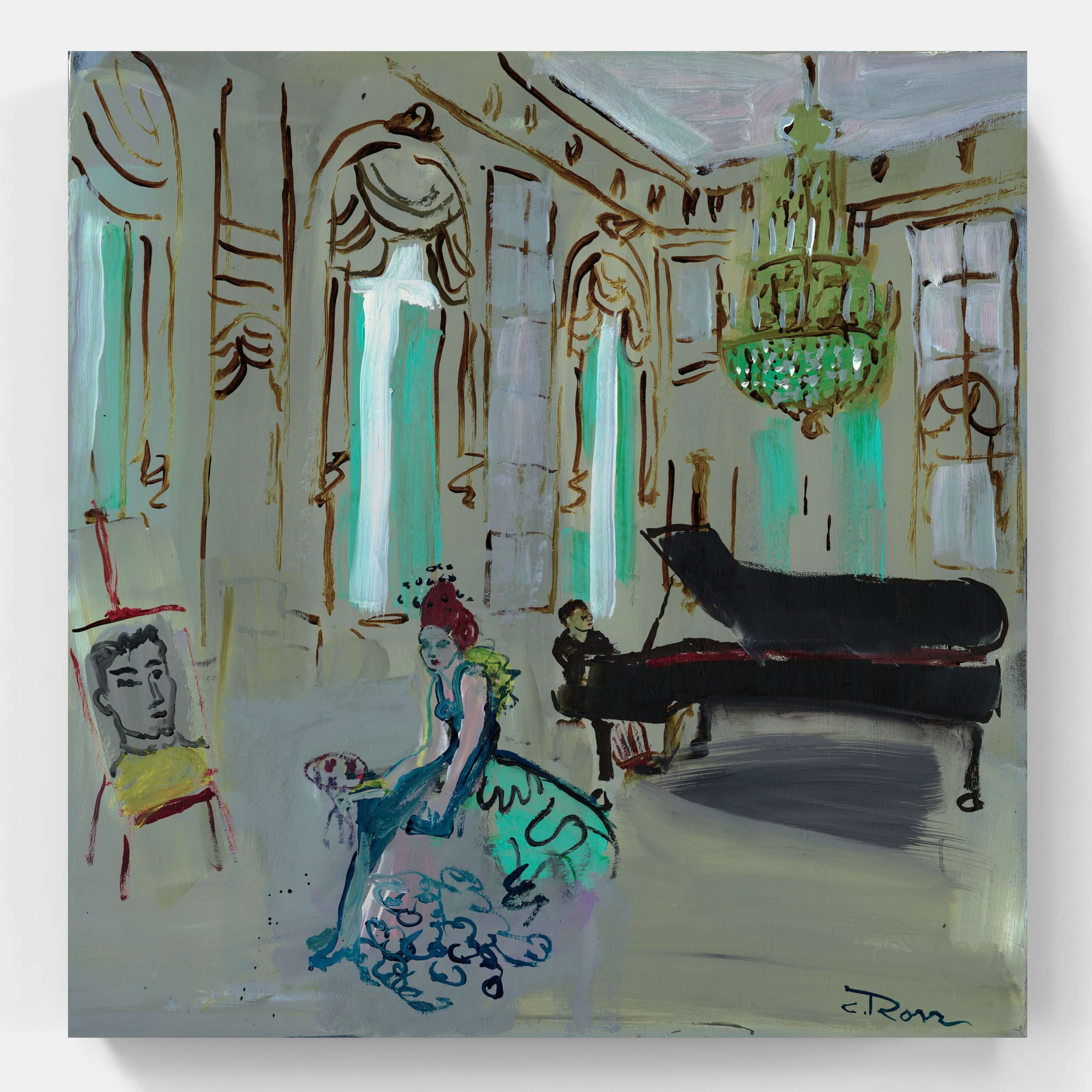 Colleen Ross Fine Art Gallery Paintings Yvette In Paris Salon