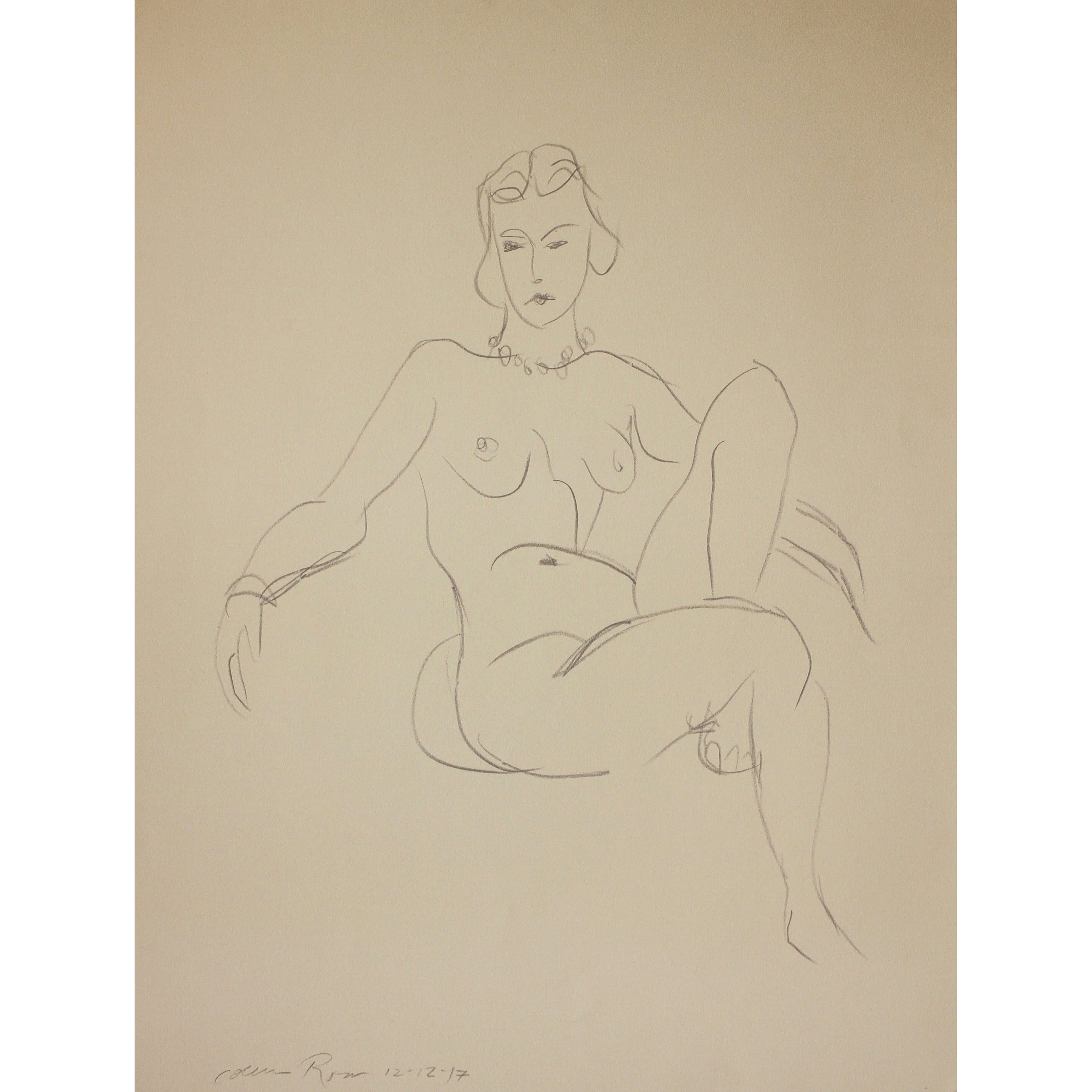 Colleen Ross Fine Art Gallery Works On Paper Matisse Inspired Nude