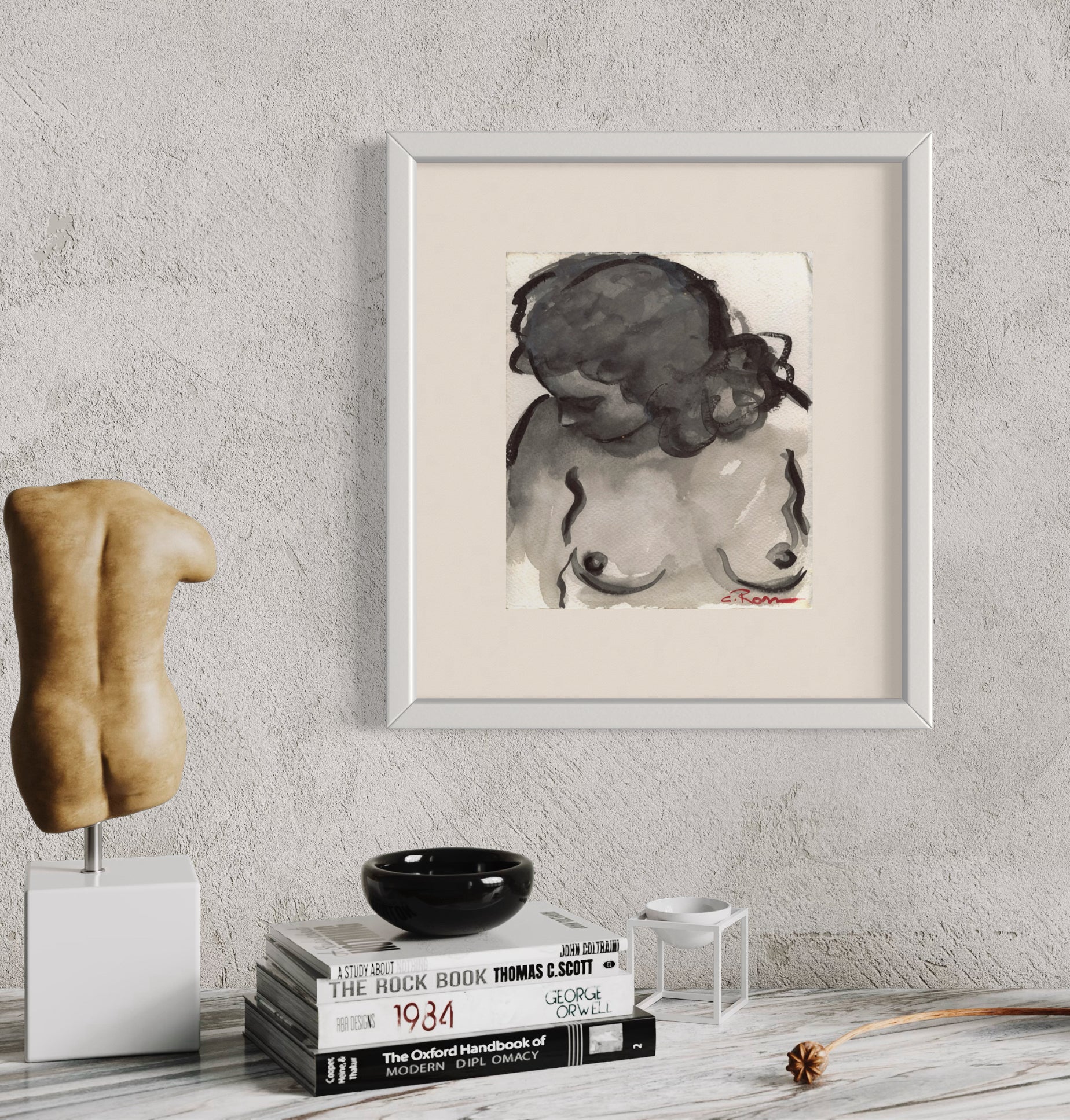 Colleen Ross Fine Art Gallery Works On Paper Nude sketch