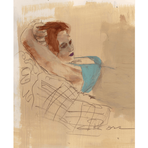 Colleen Ross Fine Art Gallery Works On Paper Reclining In Sepia