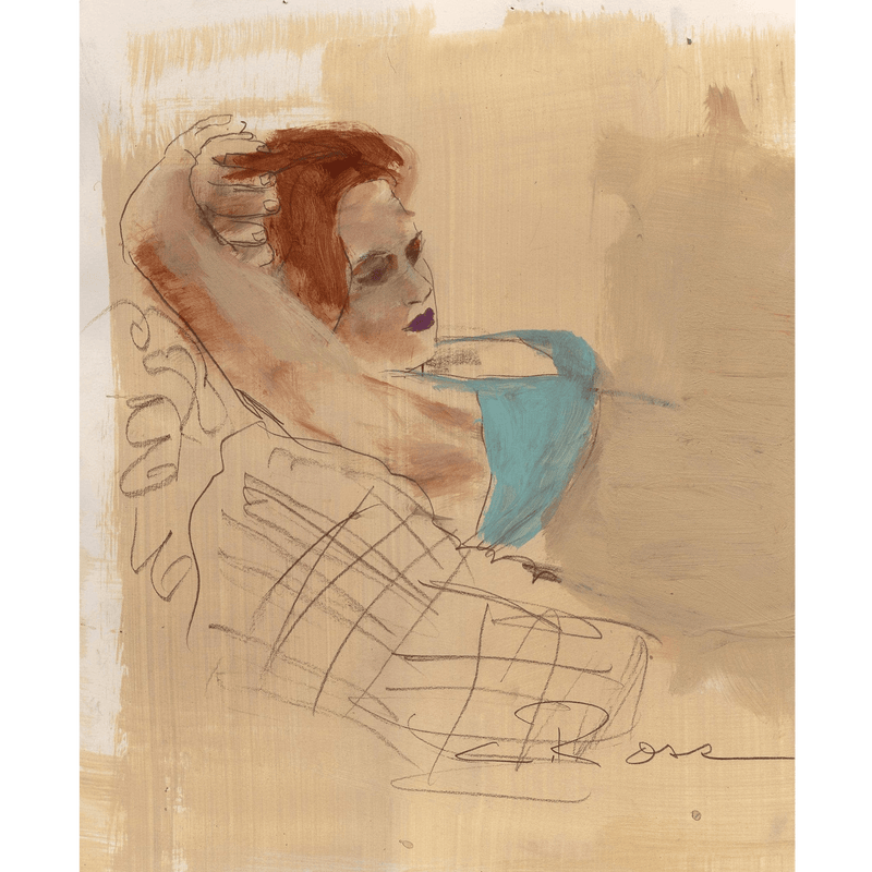 Colleen Ross Fine Art Gallery Works On Paper Reclining In Sepia