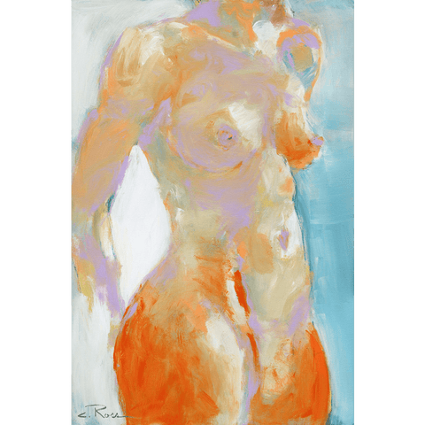 Pixels Canvas Print Finger Painted Nude