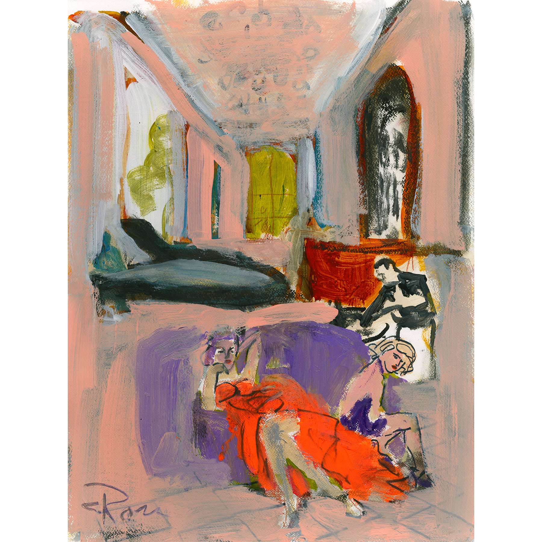 Woman In A Room Study