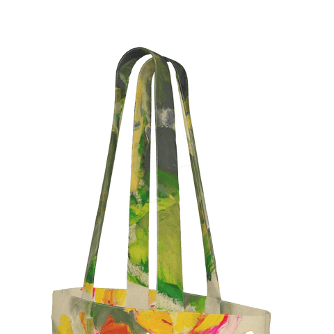 "Bouquet on Linen" Everyday Panama Tote Bag