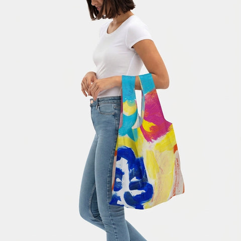 "Vibrant Canvas" Fine Art Parachute Shopping Bag