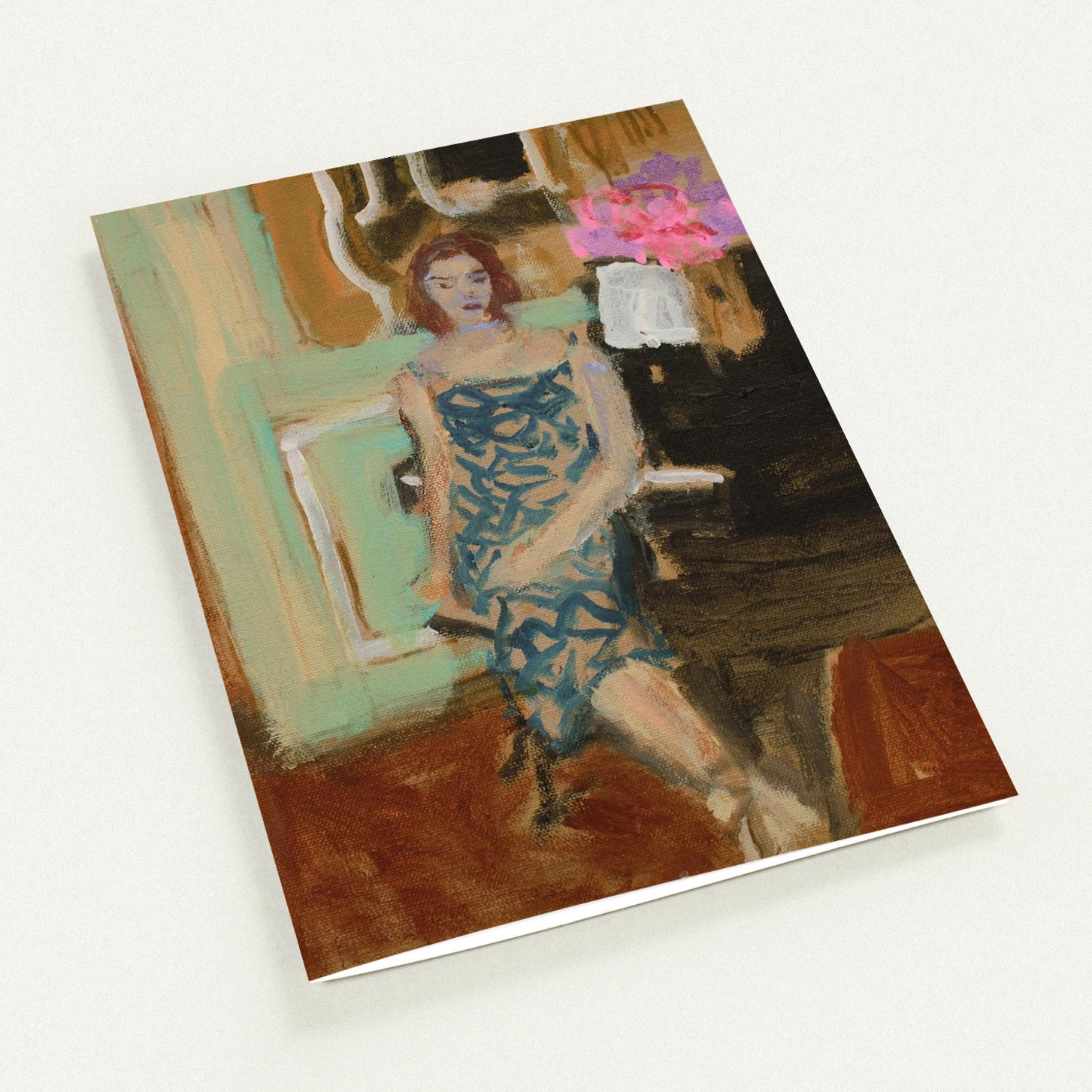 Colleen Ross Fine Art Gallery Greeting Card Whispers at the Piano