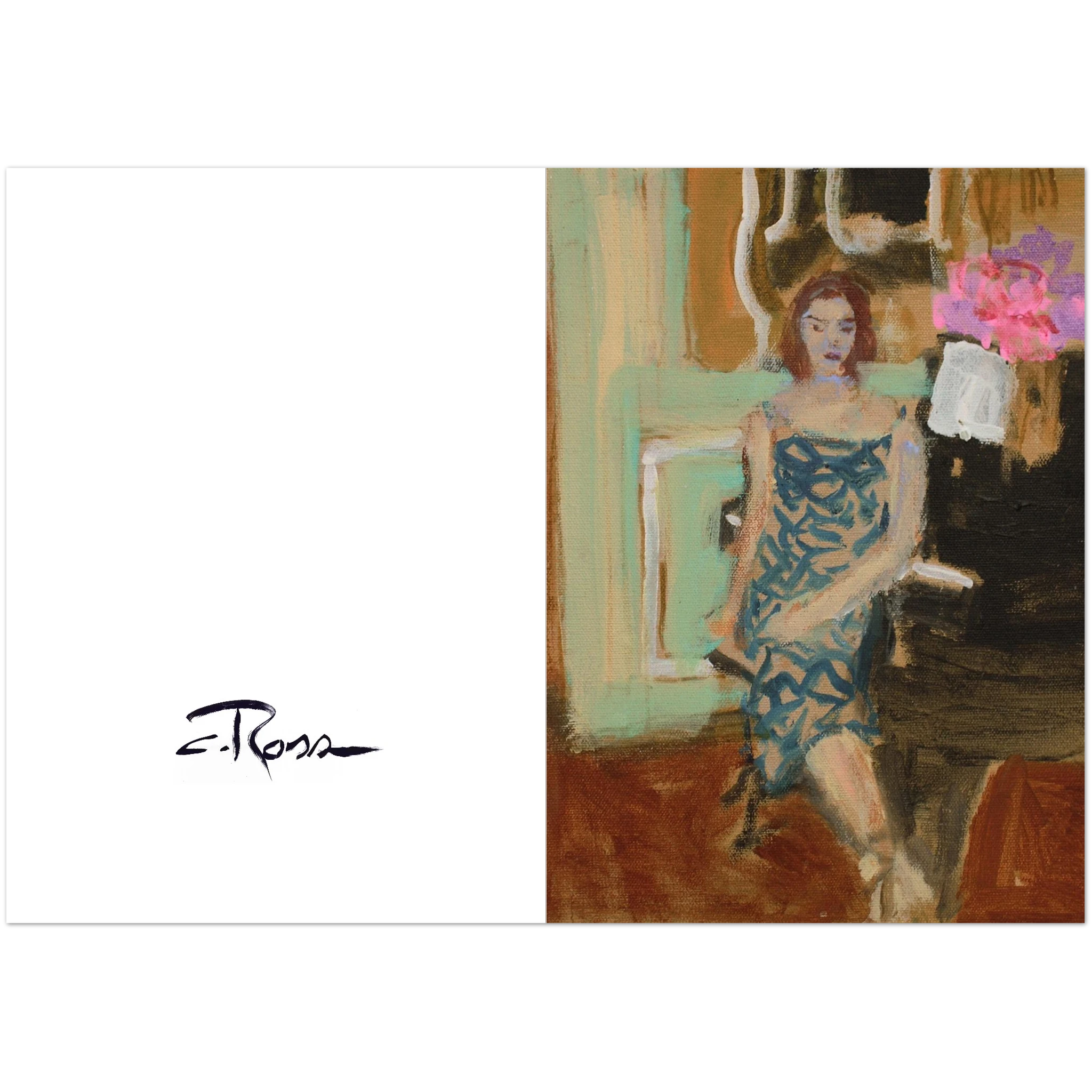 Colleen Ross Fine Art Gallery Greeting Card Whispers at the Piano