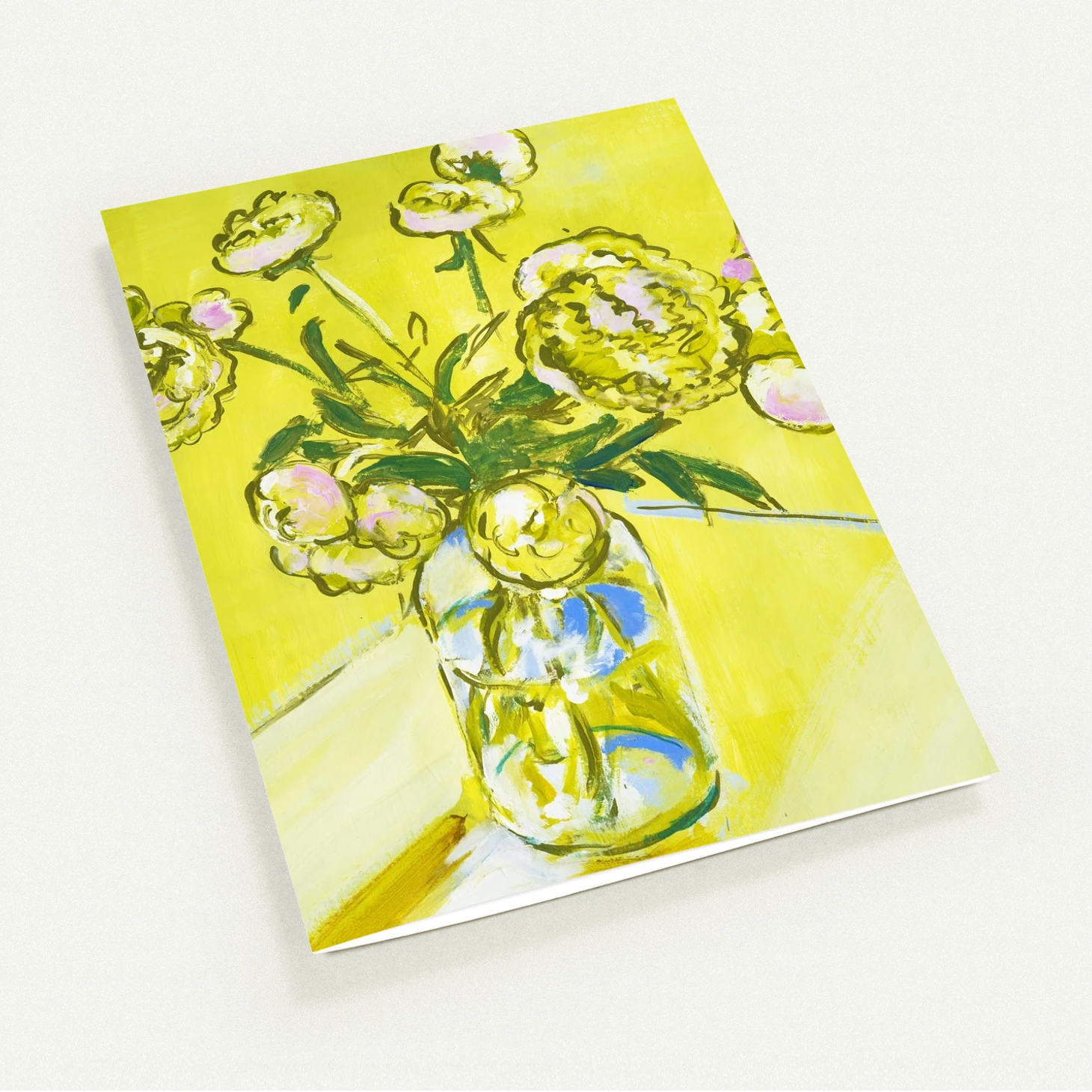 Colleen Ross Fine Art Gallery Greeting Card Yellow Peonies