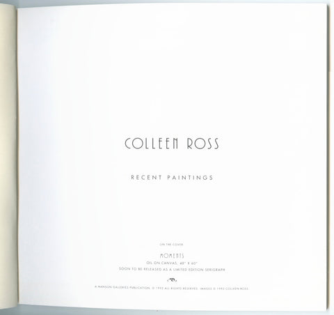 Colleen Ross Fine Art Gallery Memorabilia Colleen Ross Artist Book, 1992