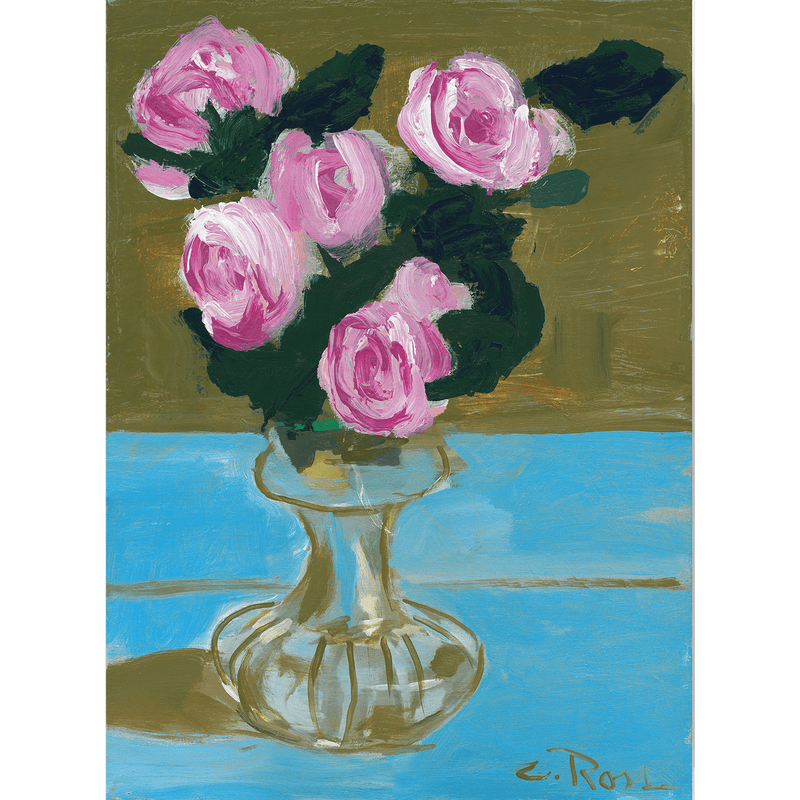 Roses on Blue