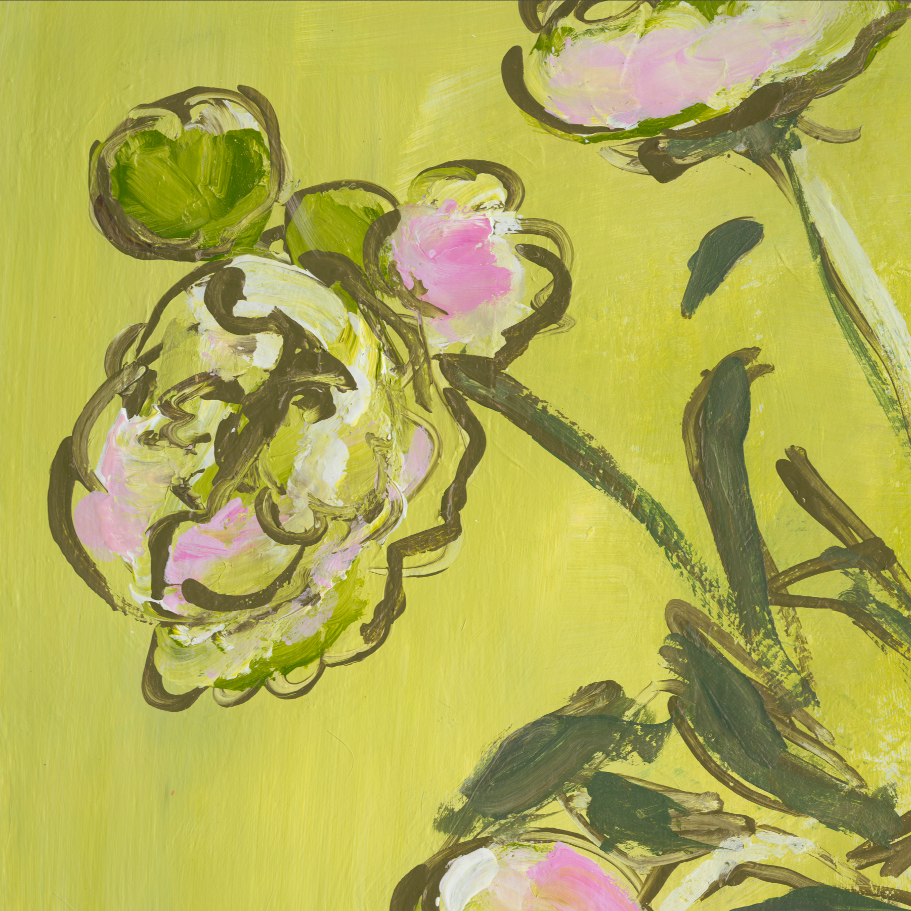 Colleen Ross Fine Art Gallery Paintings Yellow Peonies