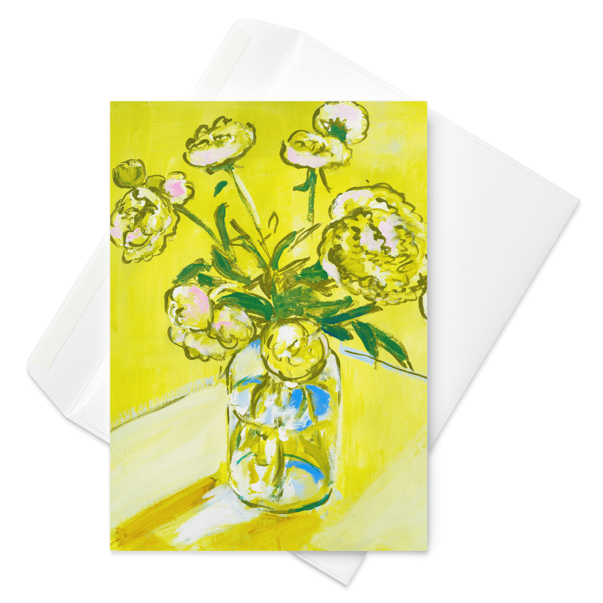 Colleen Ross Fine Art Gallery SUNSHINE PEONIES GREETING CARDS - 25 Pack