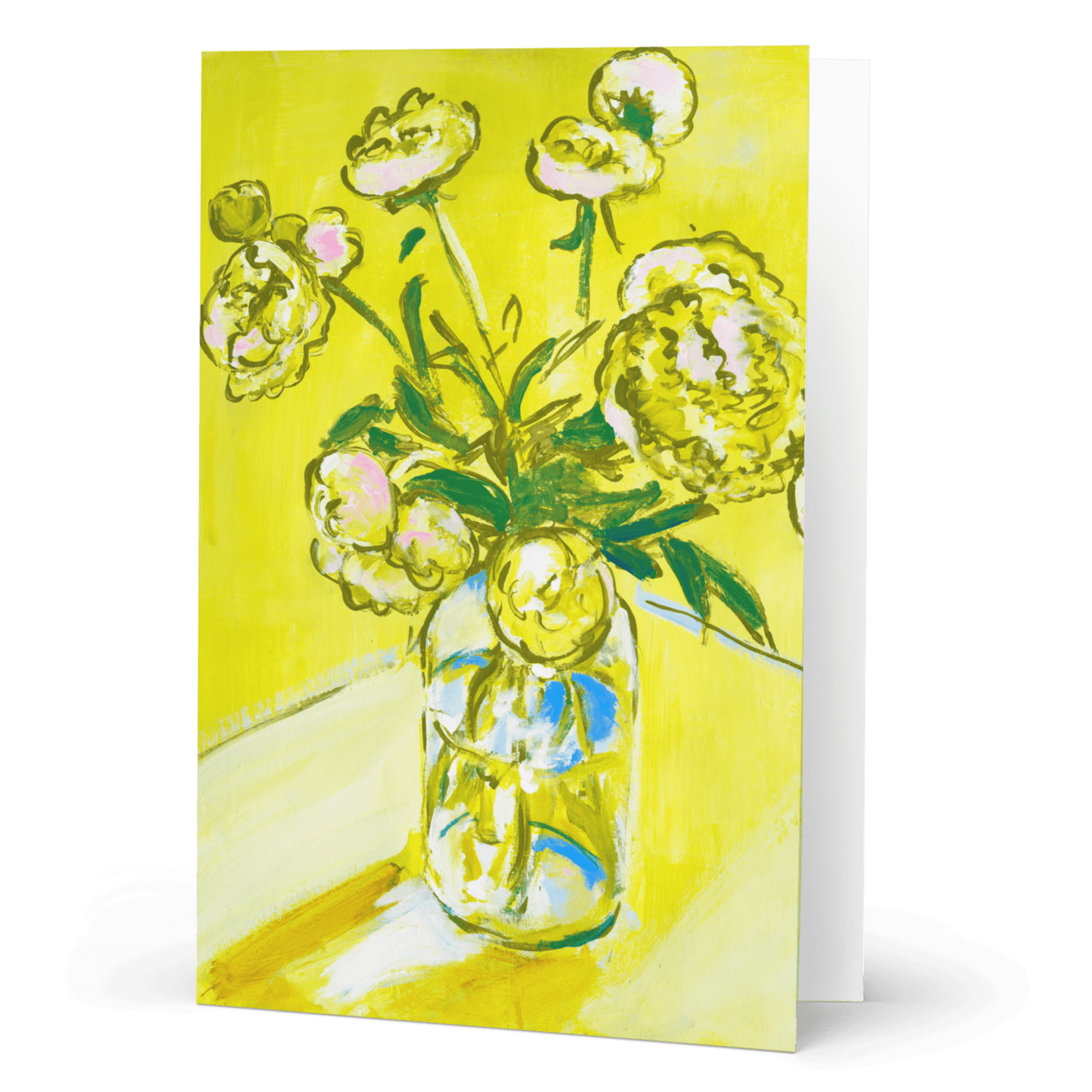 Colleen Ross Fine Art Gallery SUNSHINE PEONIES GREETING CARDS - 25 Pack