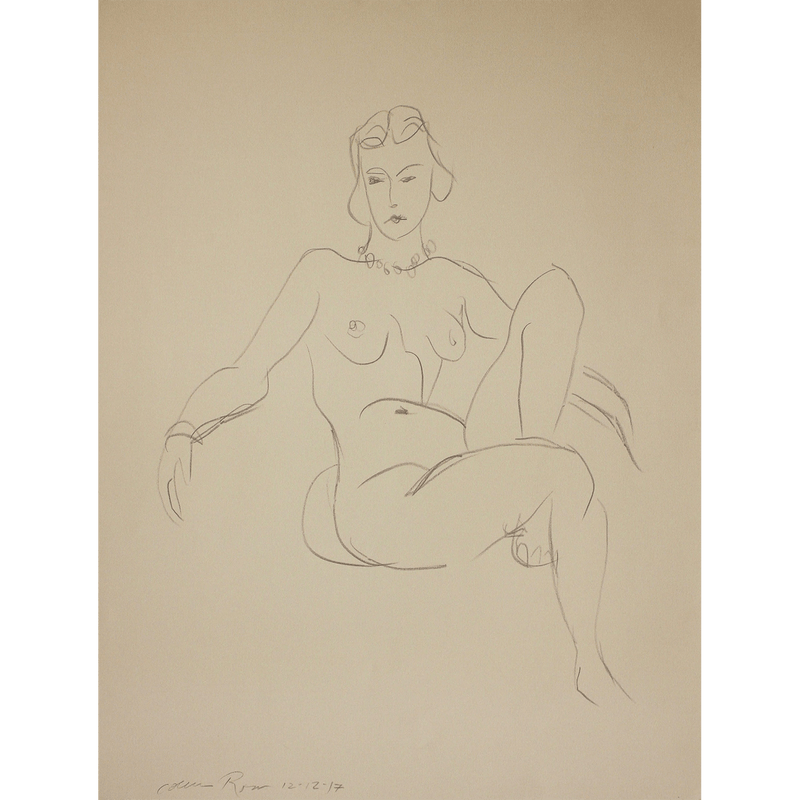 Colleen Ross Fine Art Gallery Works On Paper Matisse Inspired Nude