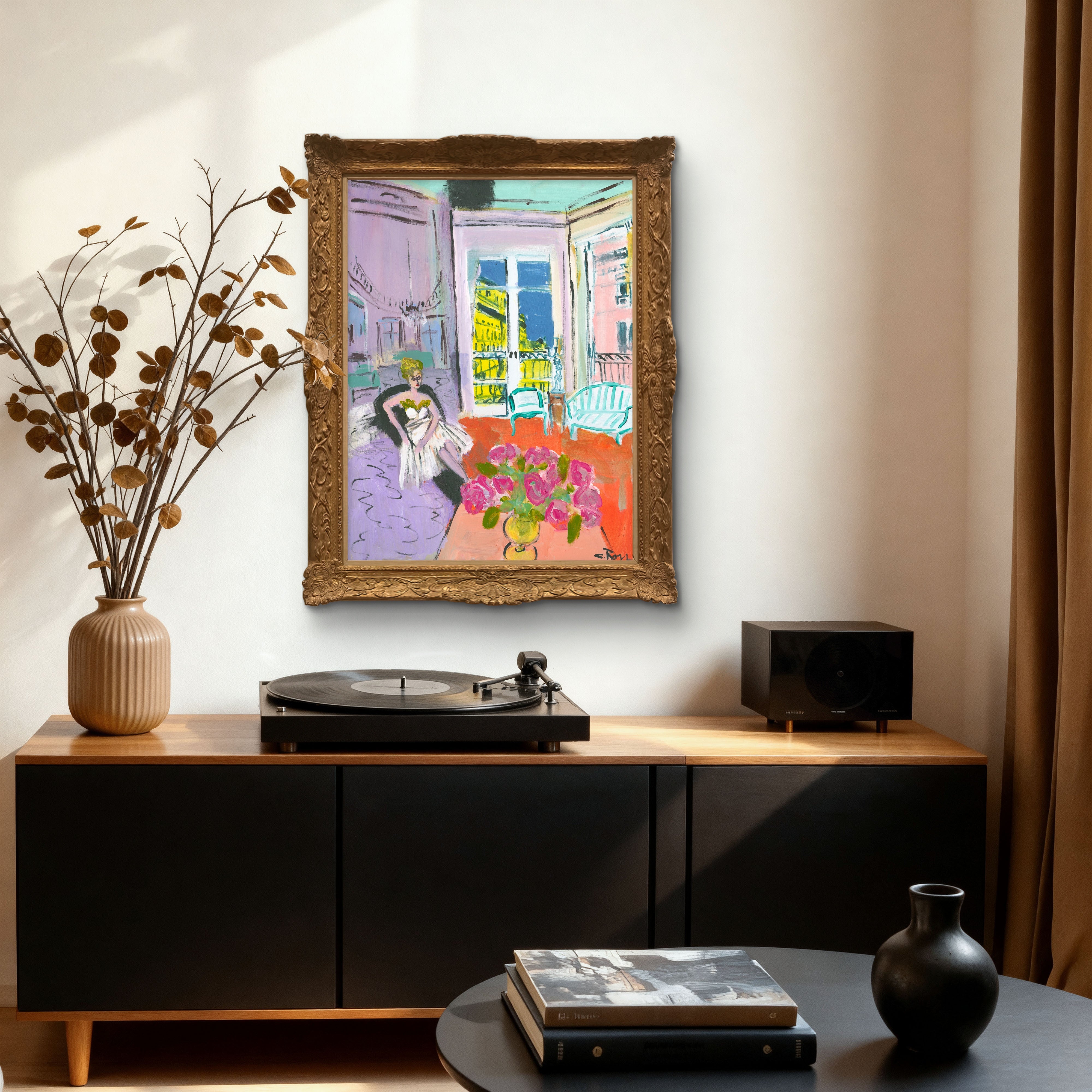 Pixels Art Print Ballerina in Paris Salon