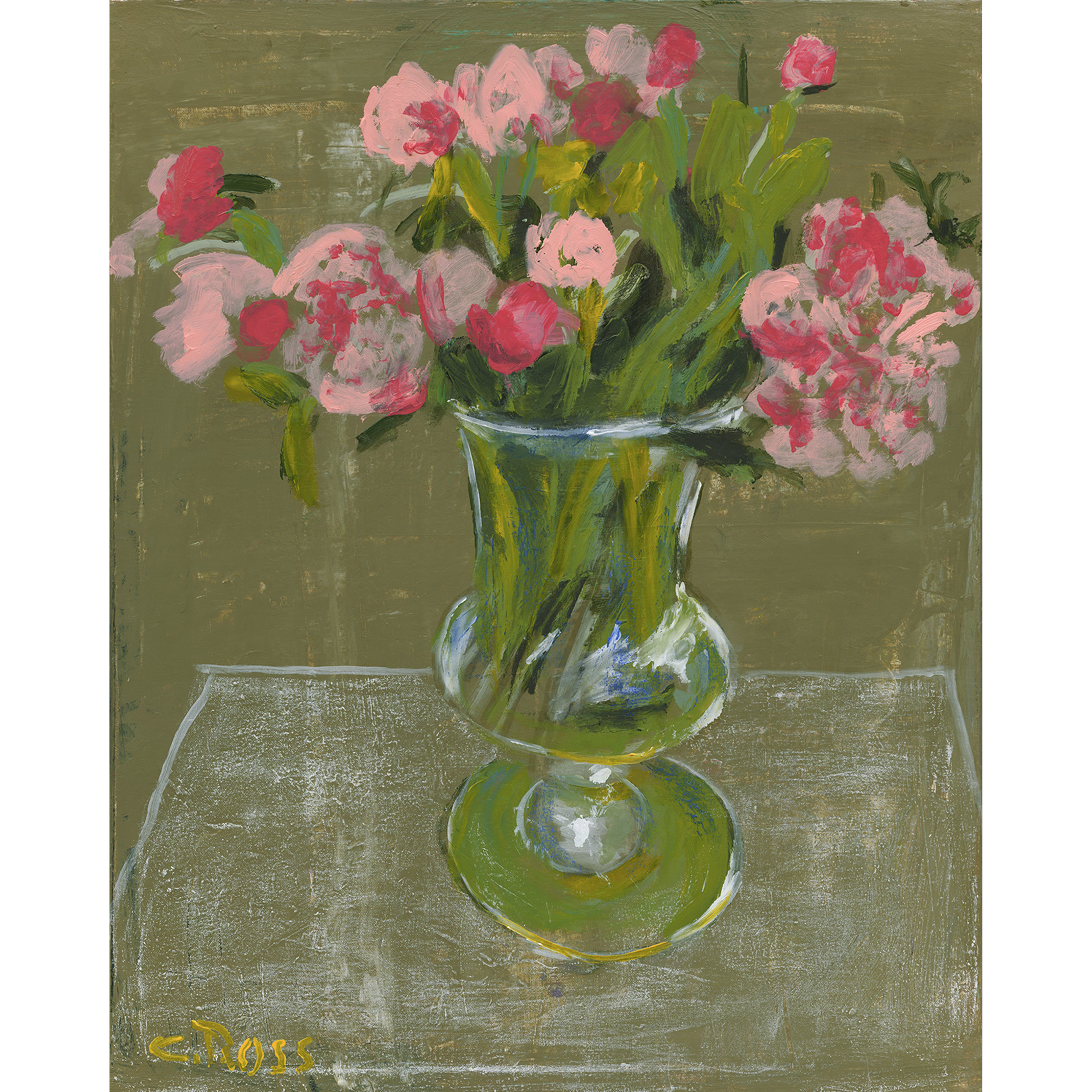 Pixels Art Print Blush and Verdure