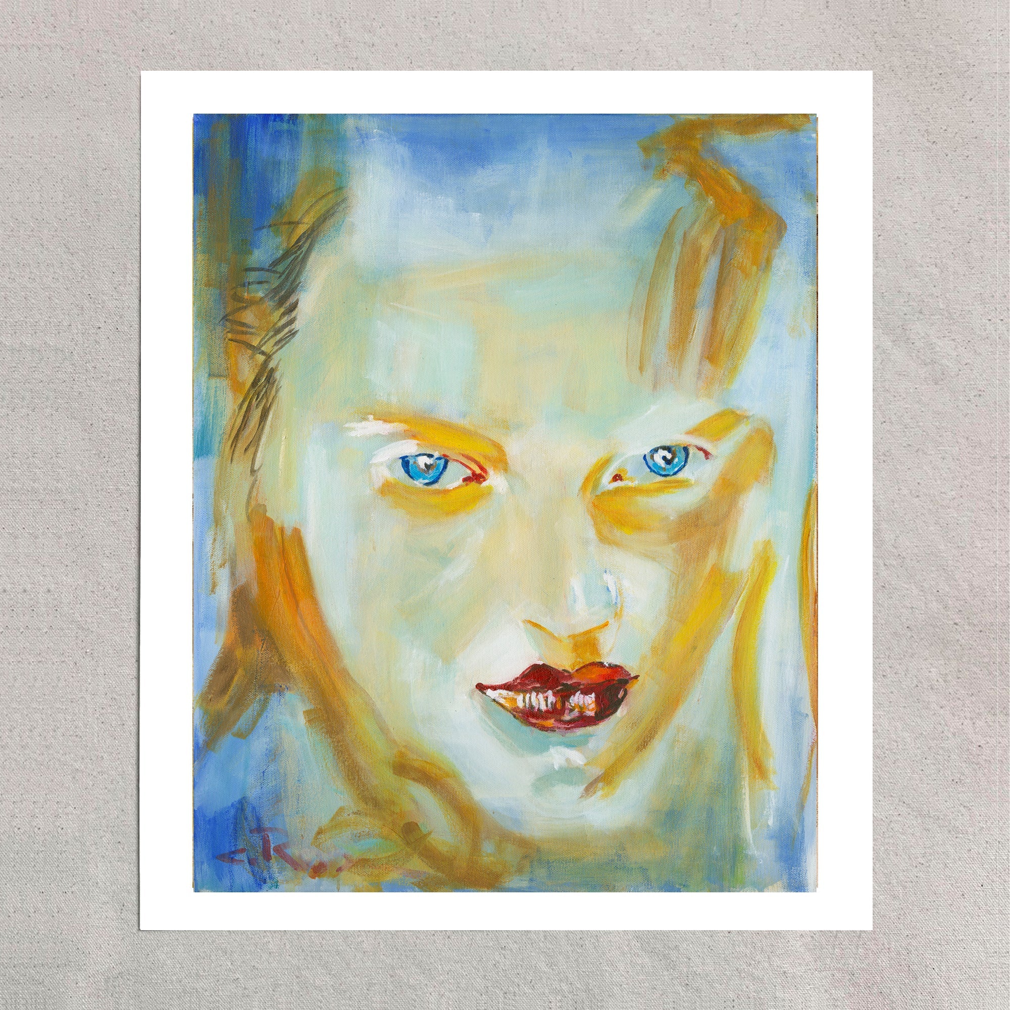 Pixels Art Print Face Abstract II