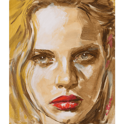 Pixels Art Print Finger Painted Face II