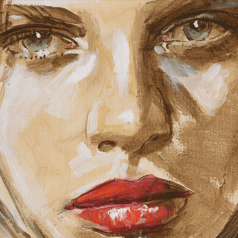 Pixels Art Print Finger Painted Face II