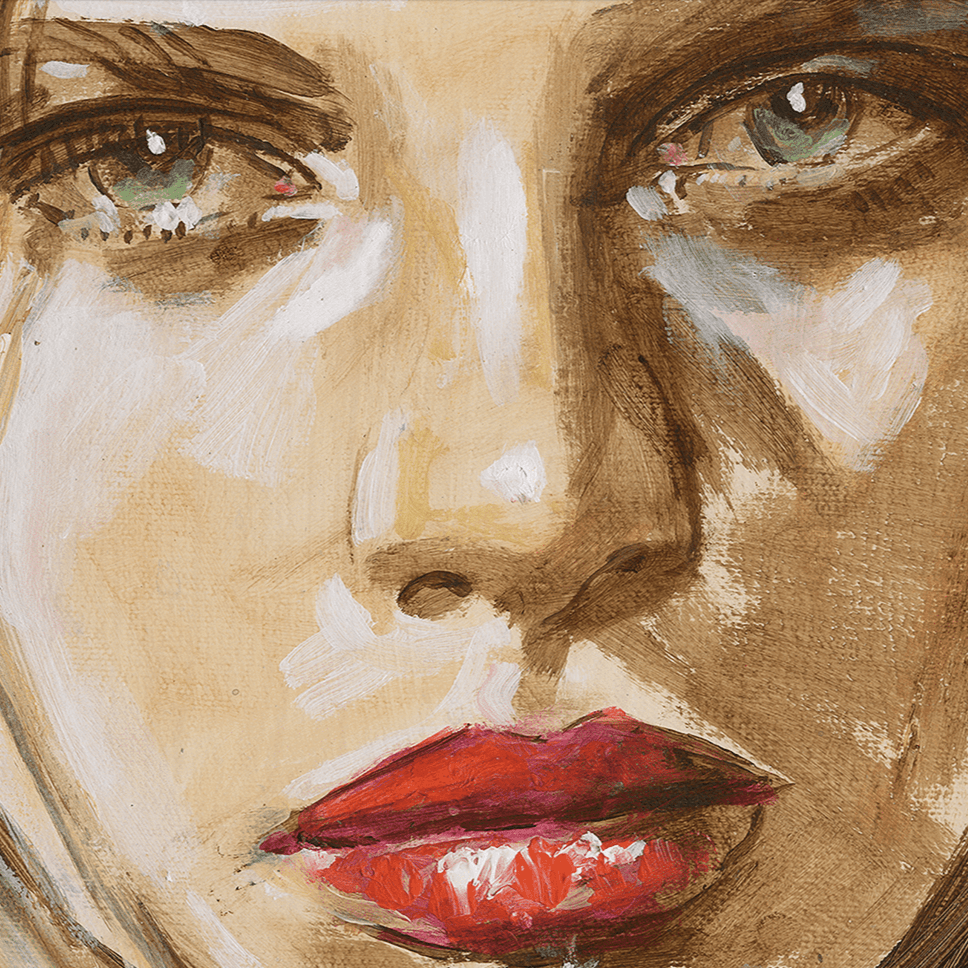 Pixels Art Print Finger Painted Face II