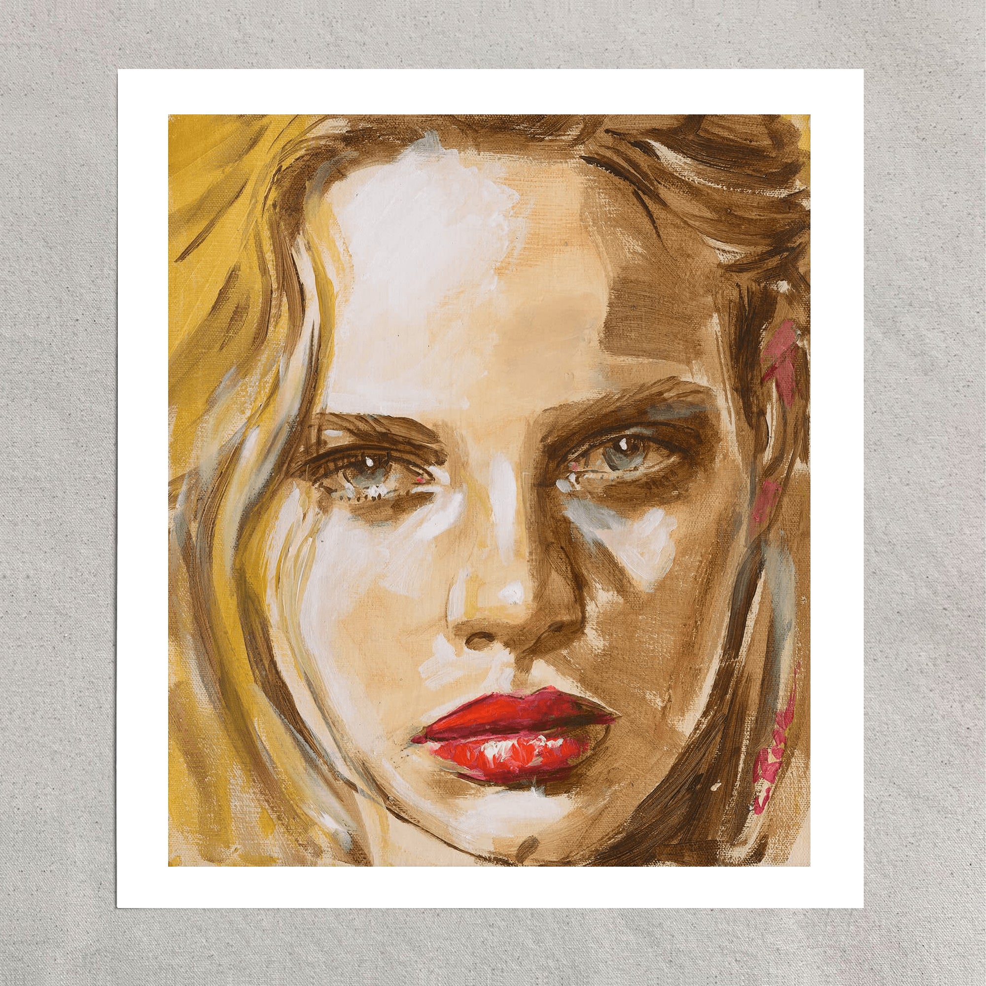 Pixels Art Print Finger Painted Face II