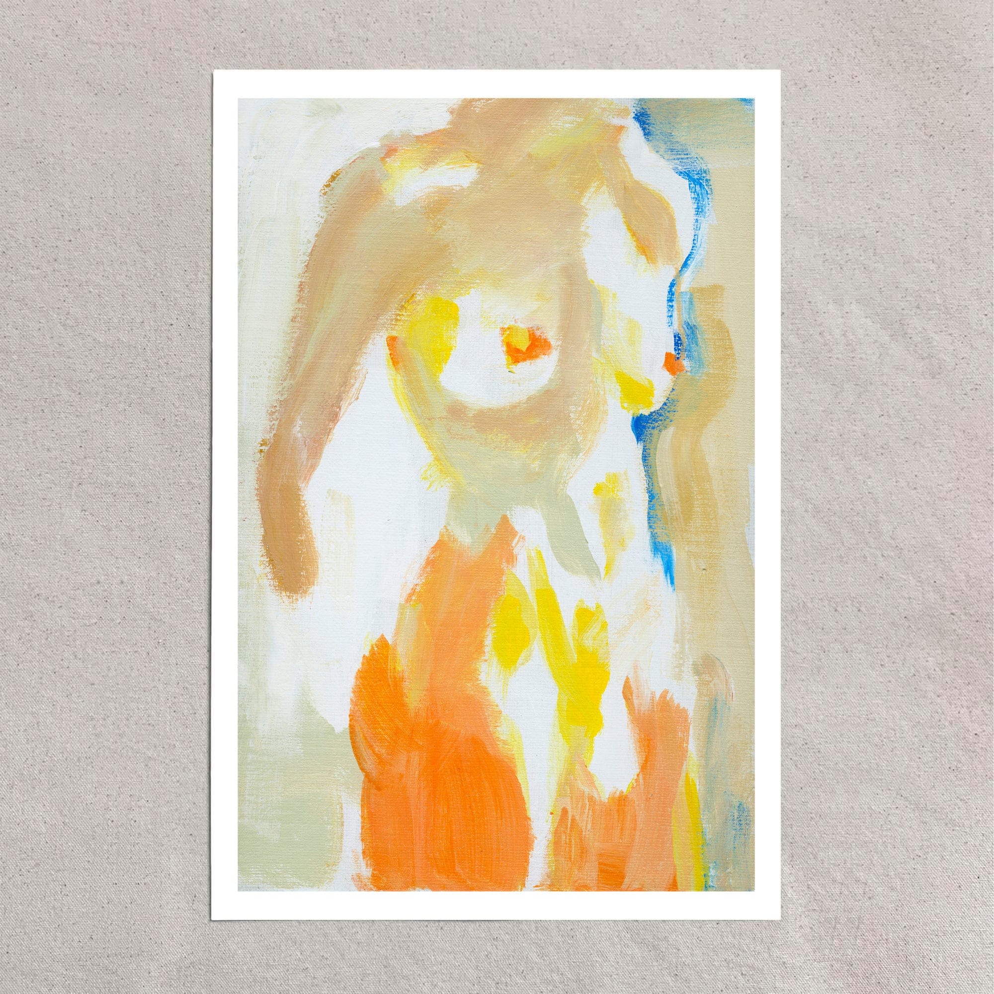 Pixels Art Print Nude Abstract Torso