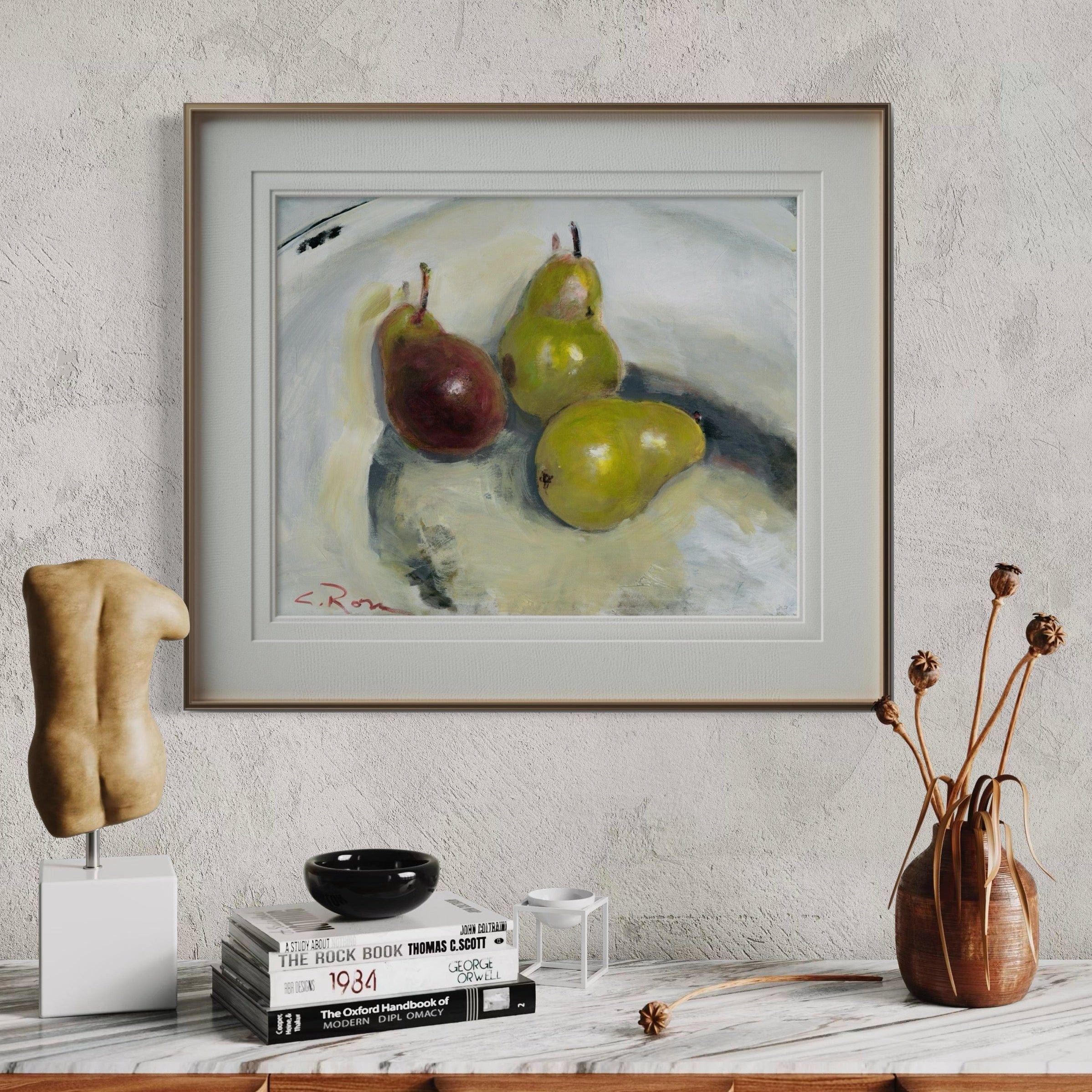 Pixels Art Print Pears