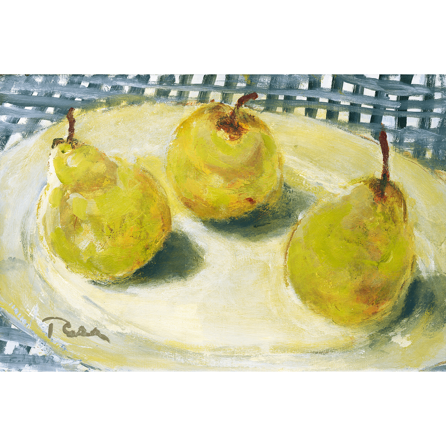 Pixels Art Print Summer Pears