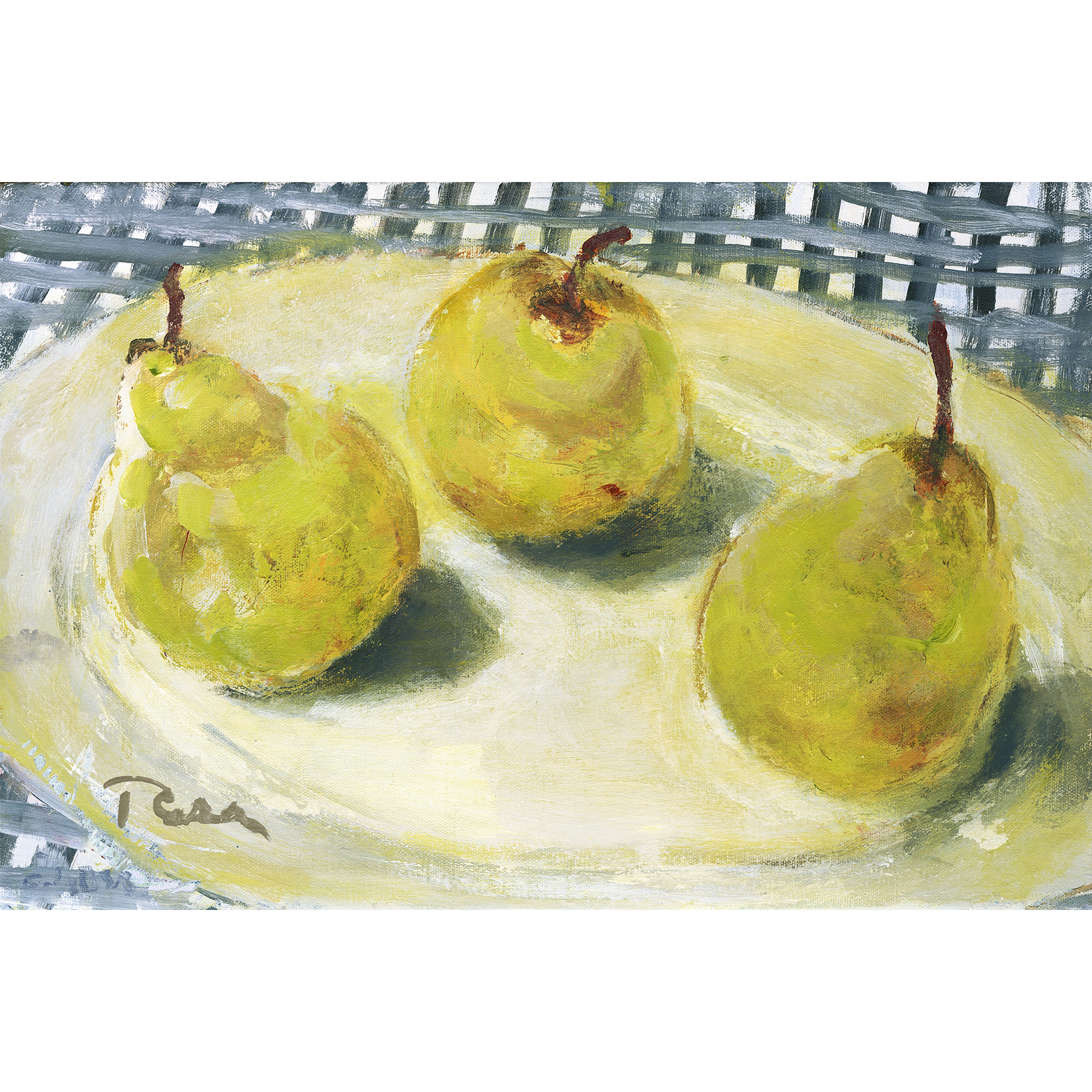 Pixels Art Print Summer Pears