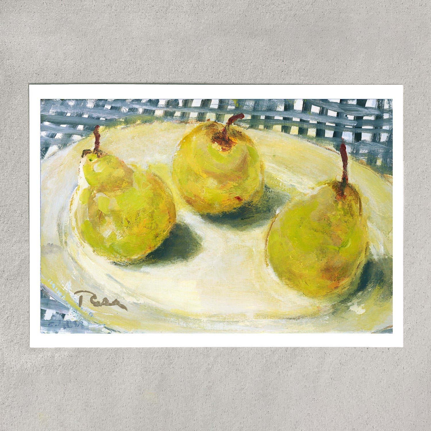 Pixels Art Print Summer Pears