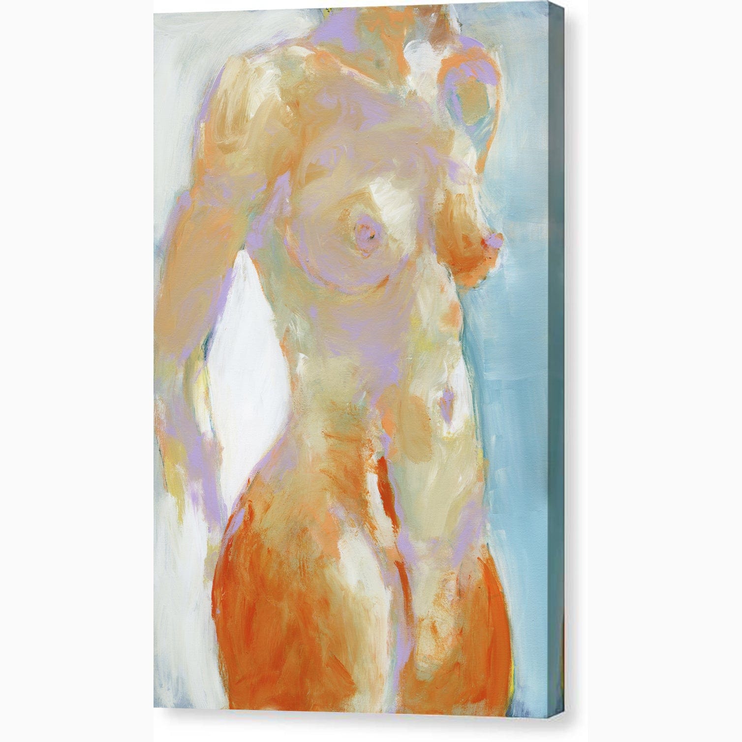 Pixels Canvas Print 8" x 12" / Mirrored / Glossy Finger Painted Nude