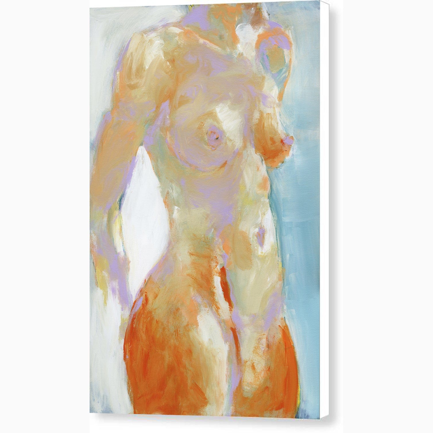 Pixels Canvas Print 8" x 12" / White / Glossy Finger Painted Nude