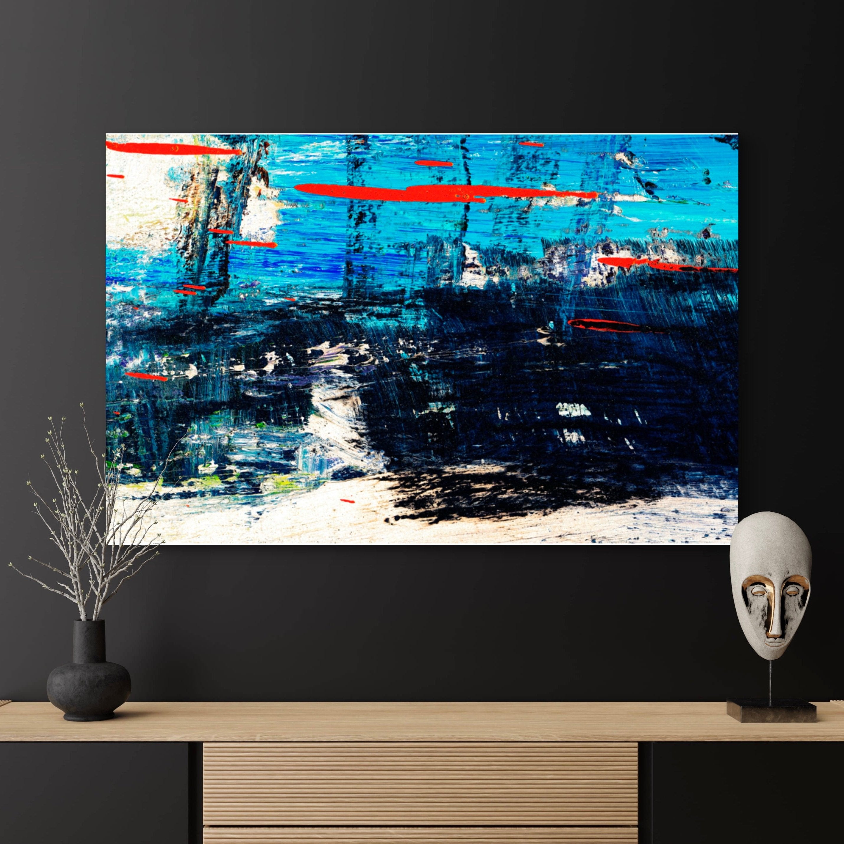 Pixels Canvas Print Abstract Water I