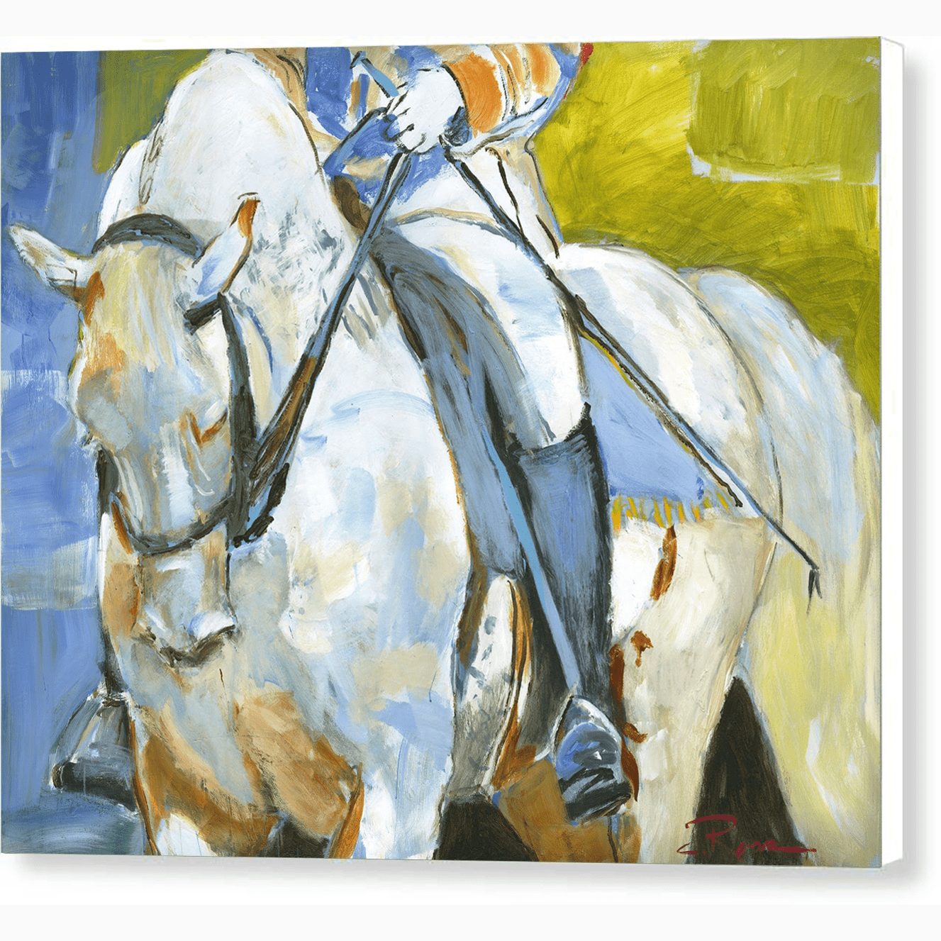 Pixels Canvas Print Finger Painted Horse