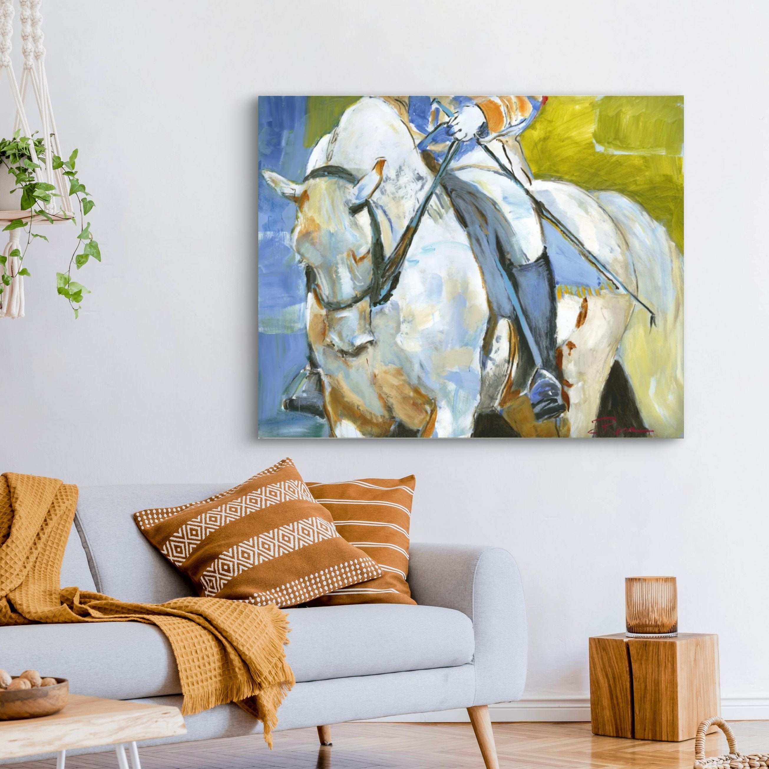 Pixels Canvas Print Finger Painted Horse - Canvas Print