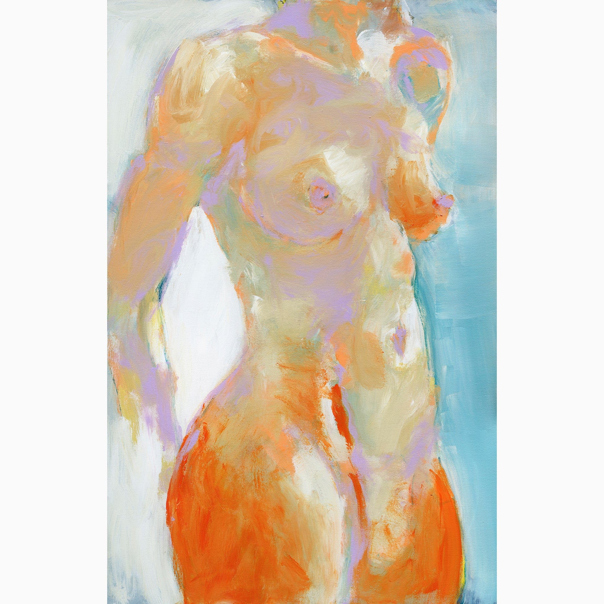 Pixels Canvas Print Finger Painted Nude