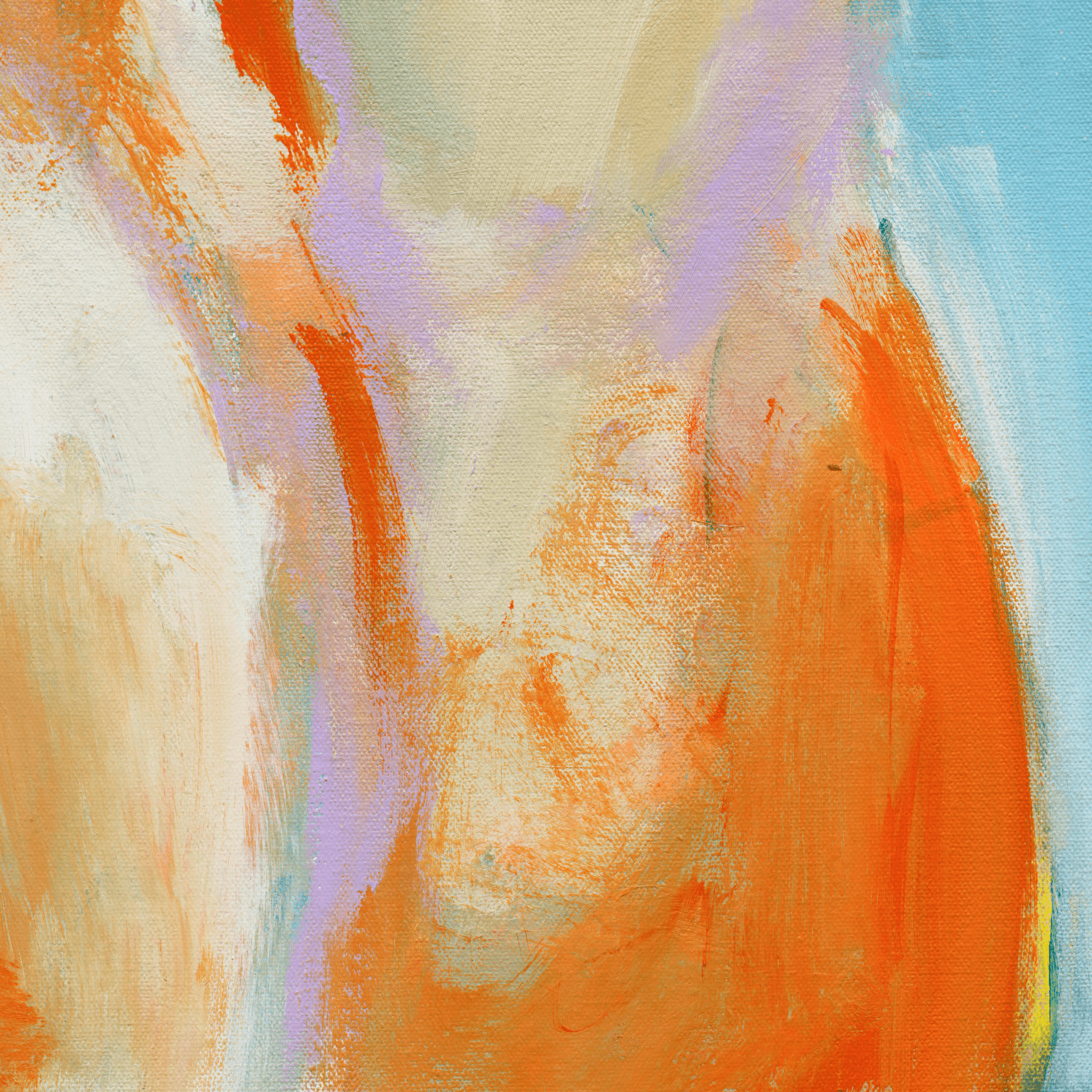 Pixels Canvas Print Finger Painted Nude