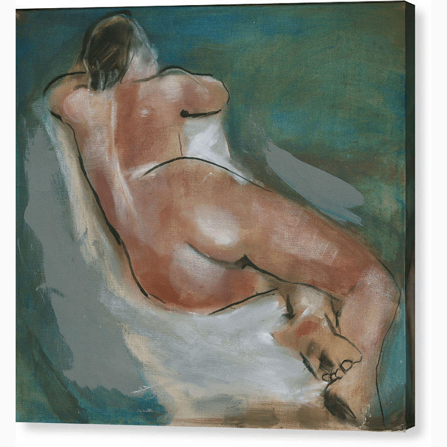 Pixels Canvas Print Studio Nude VI