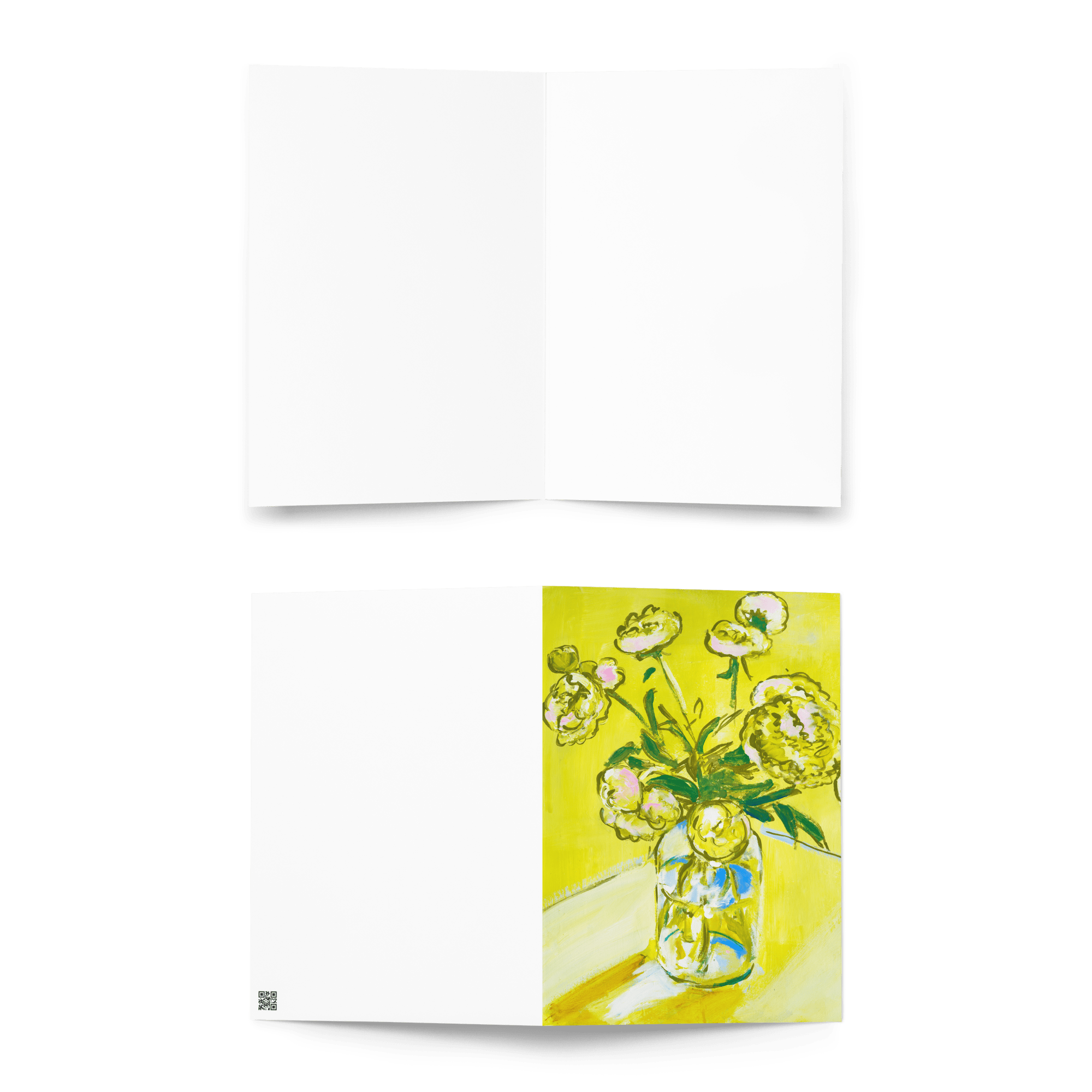 Printful Greeting Cards Sunshine Peonies Greeting cards